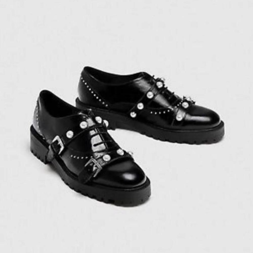 Zara Pearl Oxfords